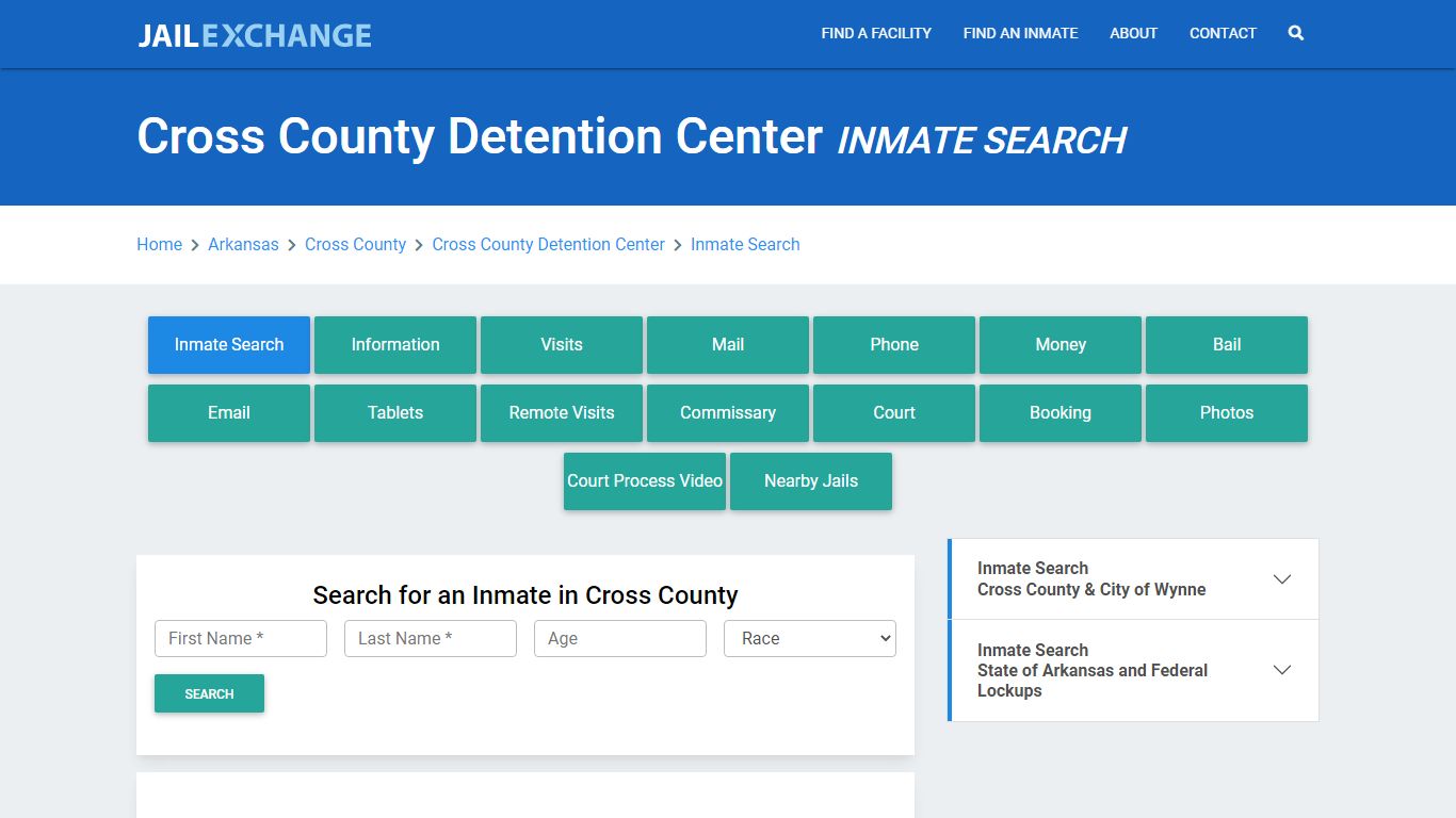 Cross County Detention Center Inmate Search - Jail Exchange